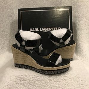 NWT Karl Lagerfeld Cascada Espadrille Wedge